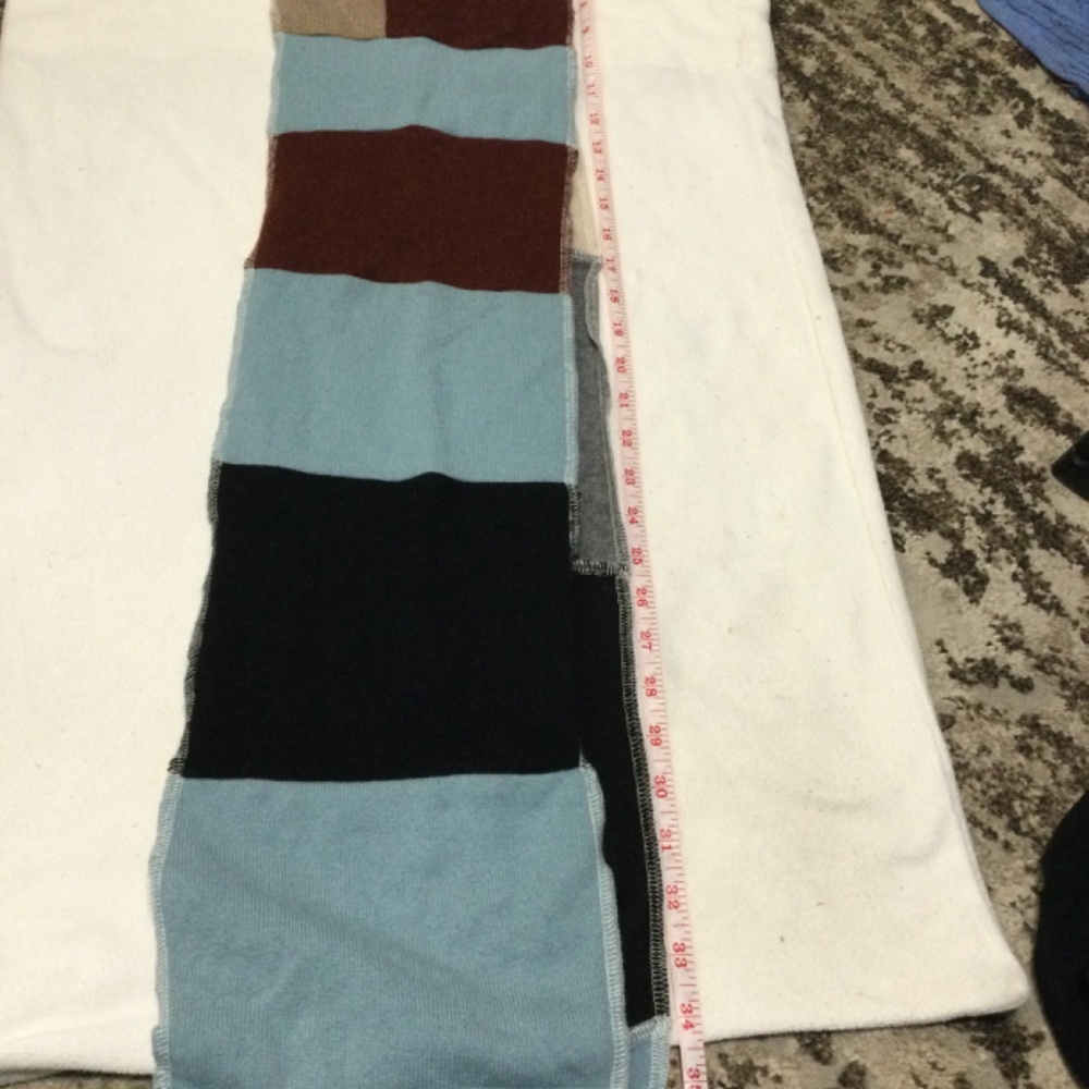 Patchwork Scarf Multi Colored Thin Scarf - image 3